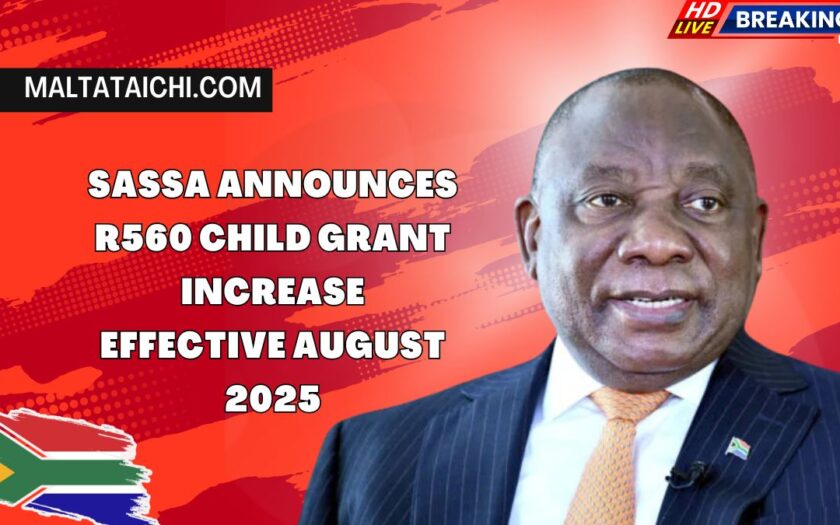 SASSA Announces R560 Child Grant Increase Effective August 2025 – Full Details Inside
